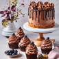Preview: Bild von Enchanted Cream Schokolade Torte und Cupcakes von FunCakes